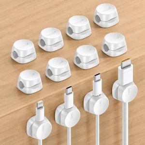 12Pack Spring Cord Organizer, Desk Office Accessories - Lamicall Mother's Day for Mother, Desk Cable Holder Management Clips, Phone Charger Cord Holder, Wire Organizer Keeper for Nightstand