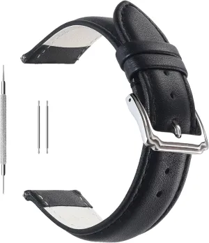 18mm 20mm 22mm Calf Leather Watch Band, Extra Soft Watch Strap for Men Women
