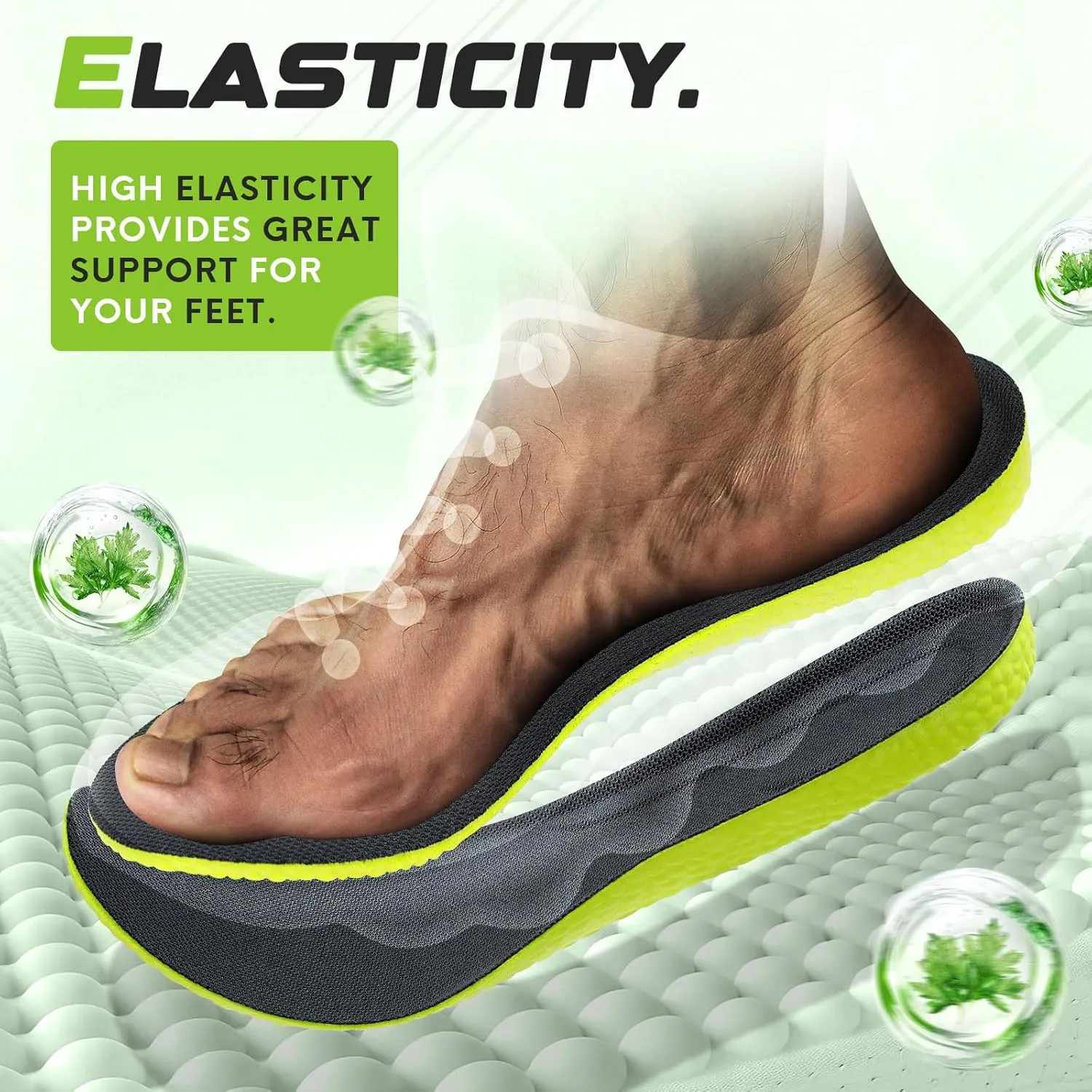 2 Pairs Comfort Insoles for Men/Women, Memory Foam Inserts, Prevent Foot Odor, Providing Great Shock Absorption and Cushioning for Feet ReliefSteppers Insoles