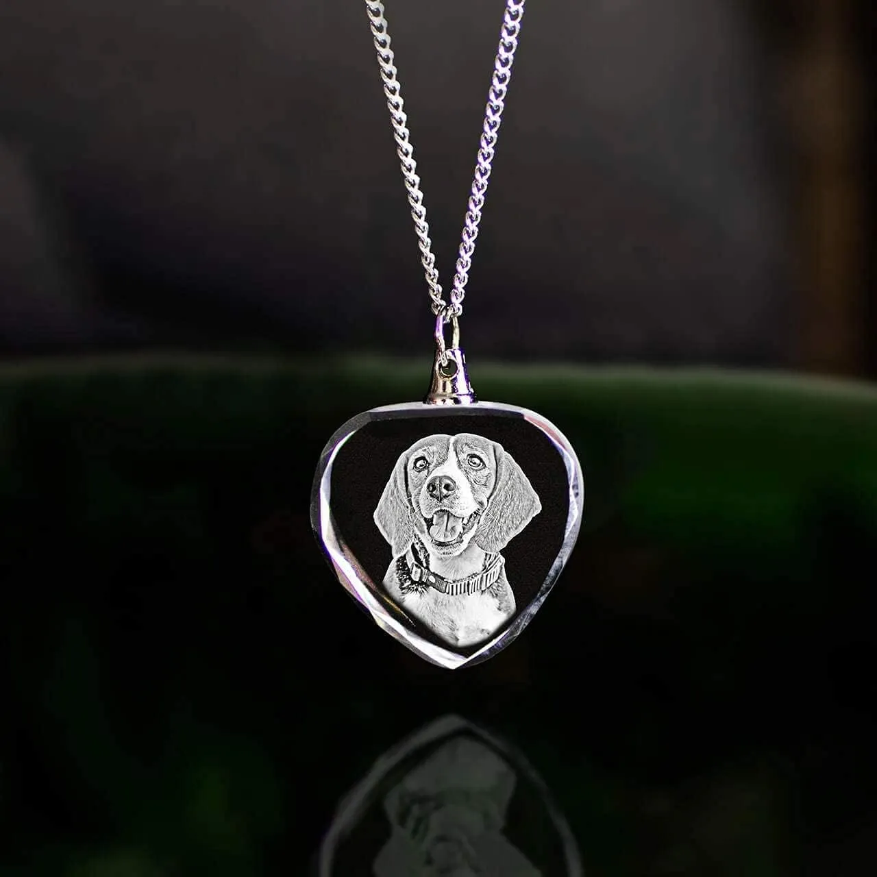ArtPix 3D Crystal Photo, Personalized Gift Necklace Heart for Fathers Day, Custom Gift for Dad, Father Grandpa, Wife, Her, Great Customized Gifts With Your Own Picture