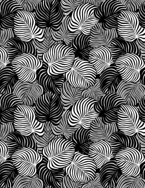 Ceramic Decals - Monstera Leaf (Black, 19' x 13' Inch)