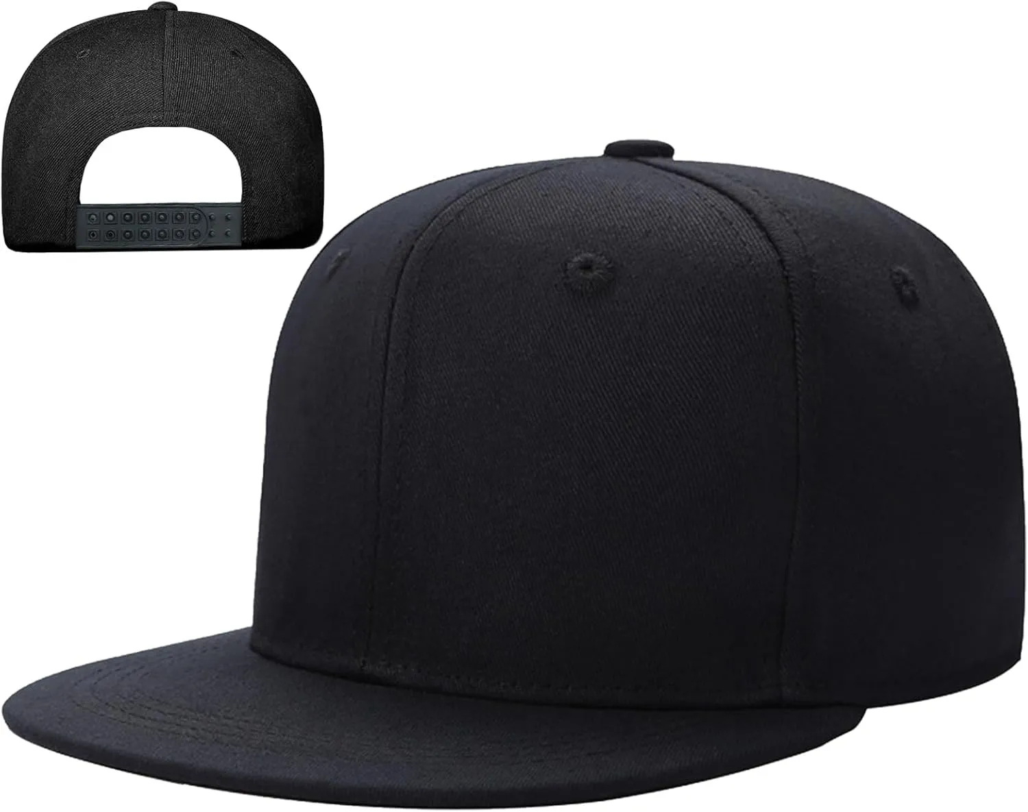 Flat Bill Hats for Men Embroidery Mens Snapback Hats Flat Brim Snap Back Skeleton Skull Hat