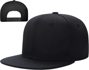 Flat Bill Hats for Men Embroidery Mens Snapback Hats Flat Brim Snap Back Skeleton Skull Hat