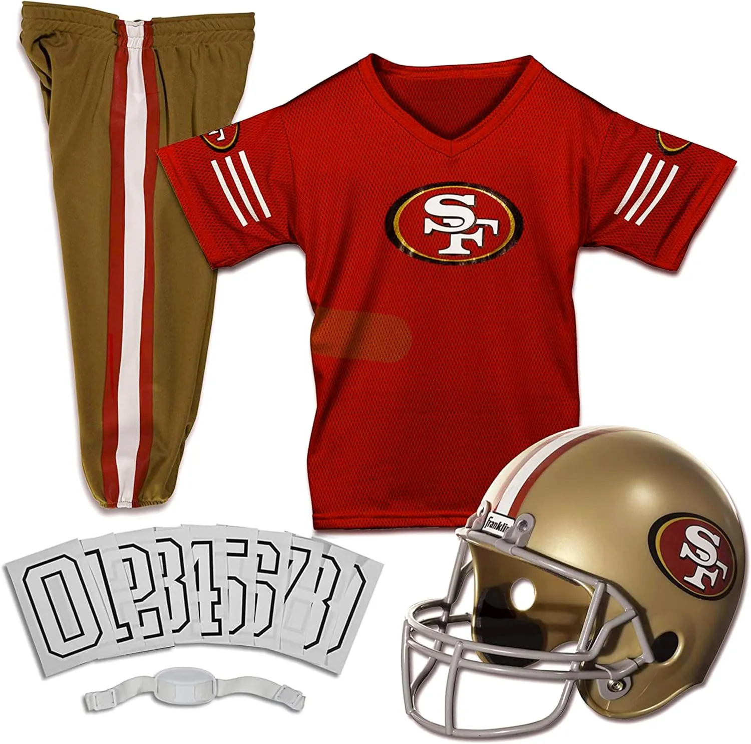 Franklin Sports NFL Youth Football Uniform Set for Boys & Girls - Includes Helmet, Jersey & Pants with Chinstrap   Numbers