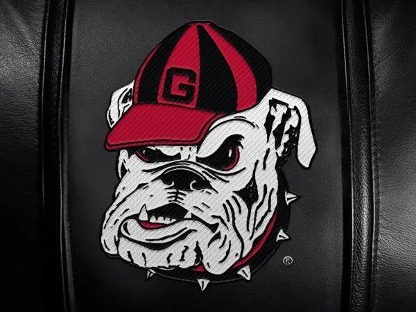 Georgia Pinstripe Bulldog Logo Panel For Xpression Gaming Chair Only