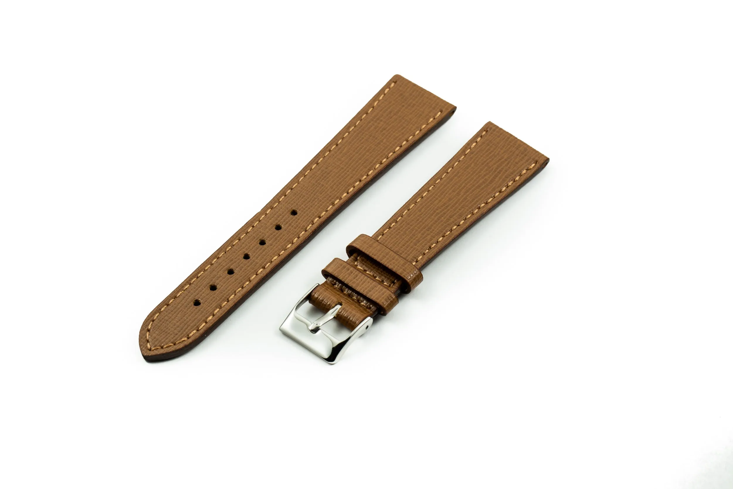 Hudson Brown Saffiano Strap