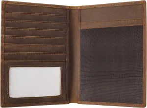 Jack&Chris Leather Passport Holder RFID Blocking Passport Travel Wallet Cover Case for Men Women Brown JC17
