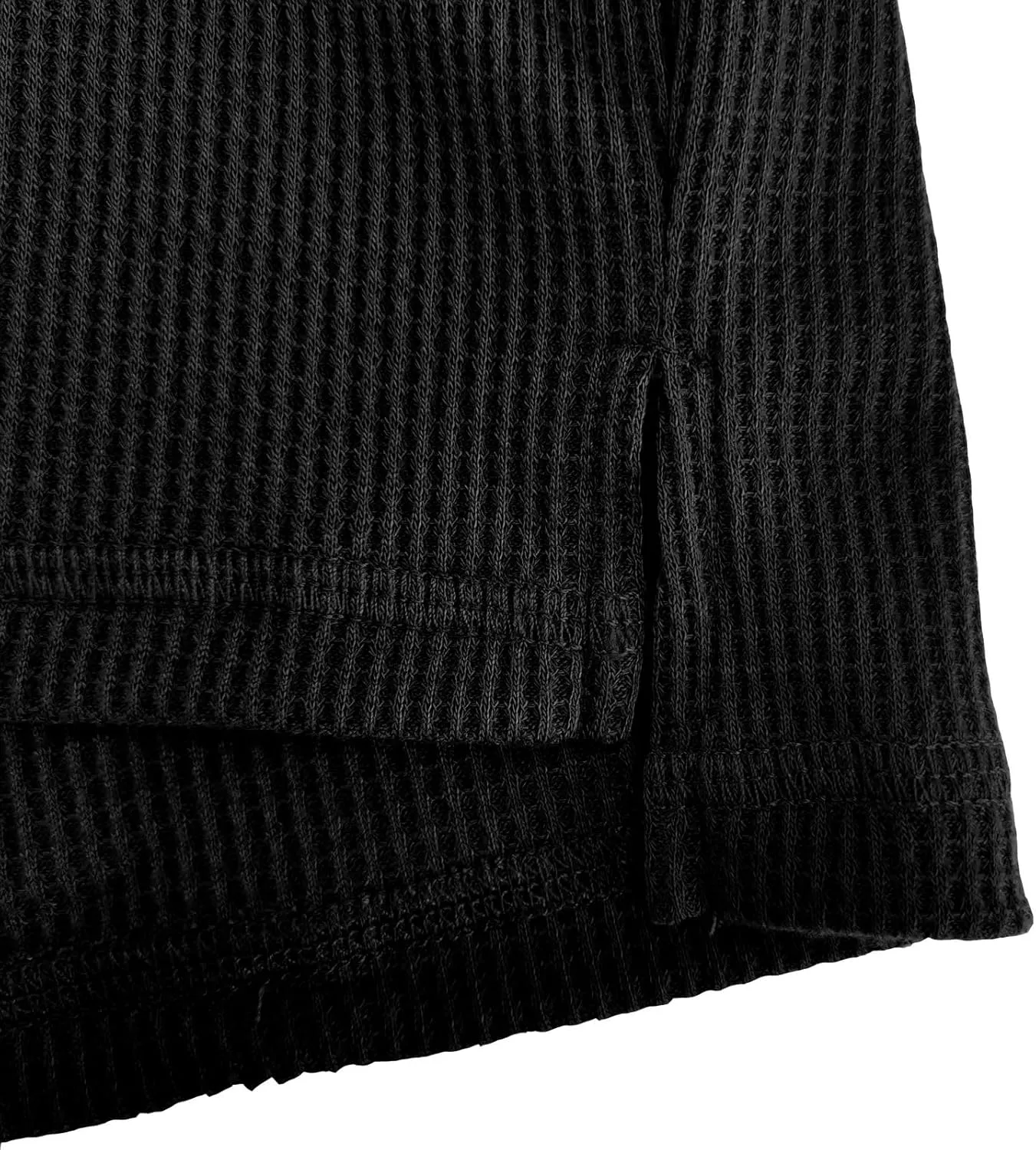Men's Waffle Basic T-Shirt Long Sleeve Thermal Crew Neck Casual Top Underwear Lightweight Base Layer