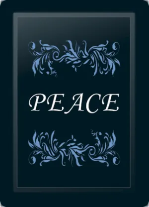 Peace Floral Horizontal Blue Logo Panel