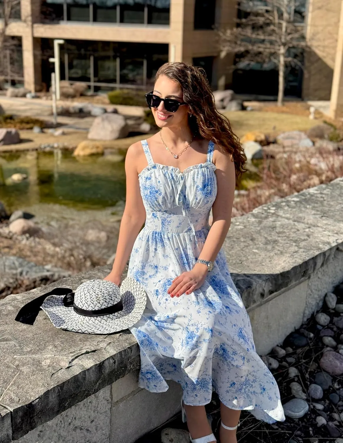 Scarlet Darkness Summer Dresses for Women 2025 Floral Corset Dress Long Milkmaid Dress