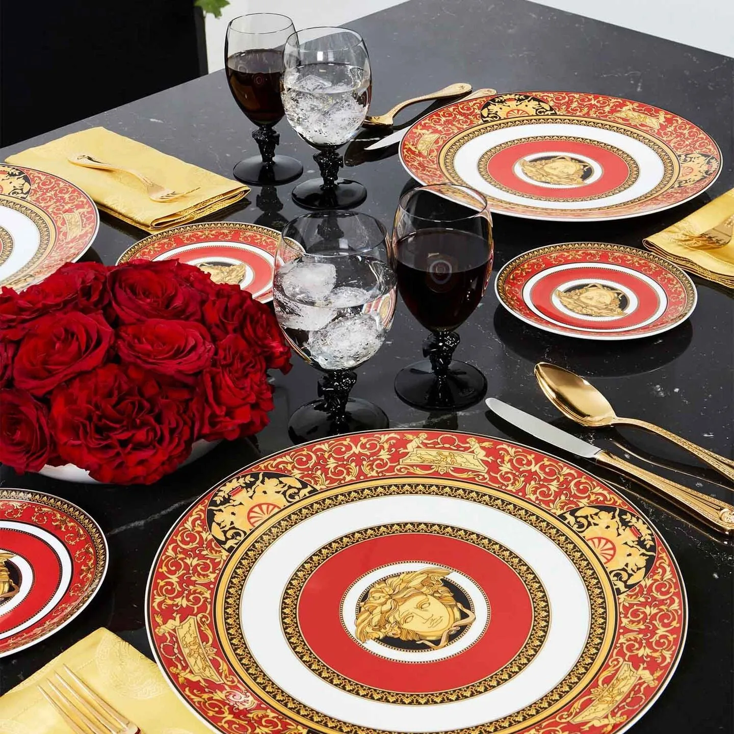 Versace Medusa Red Modern B&B Plate