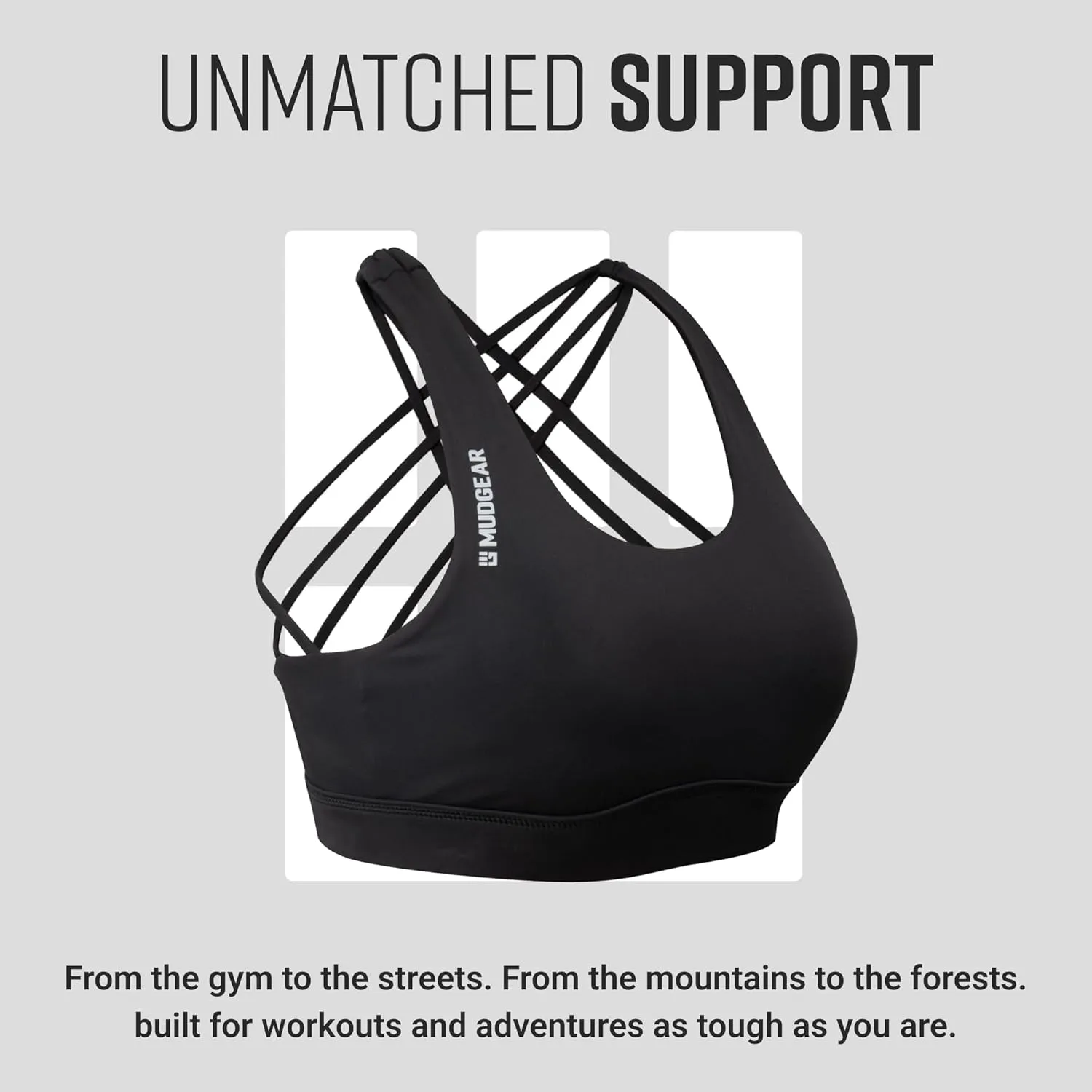 Womens High-Impact Sports Bra, Sweat-Resistant with Hidden Pockets, Wireless Criss-Cross Strappy Back & Removable Pads