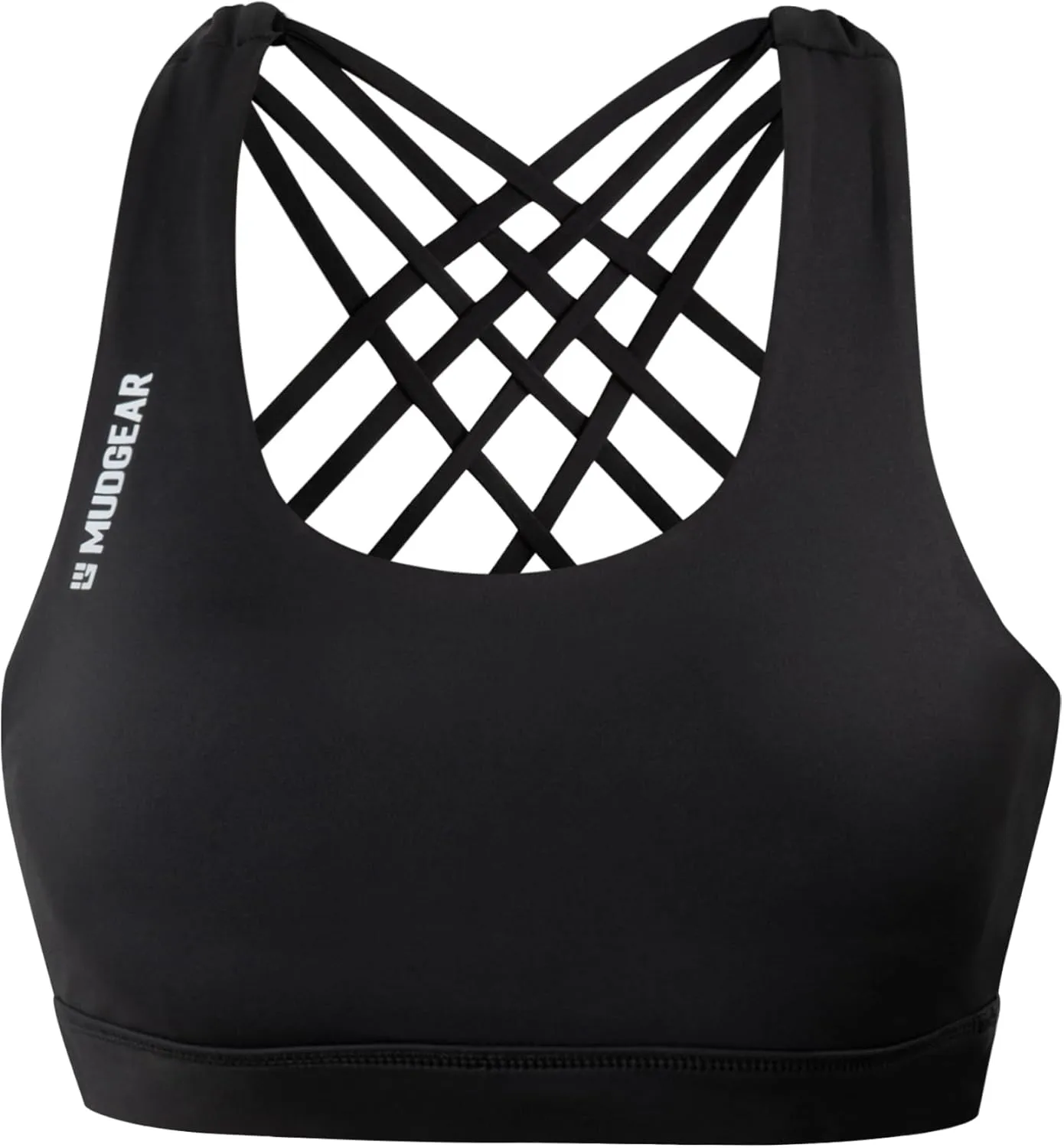 Womens High-Impact Sports Bra, Sweat-Resistant with Hidden Pockets, Wireless Criss-Cross Strappy Back & Removable Pads
